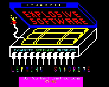 Lemming Syndrome (19xx)(Dynabyte)[LEMMING] screen shot title